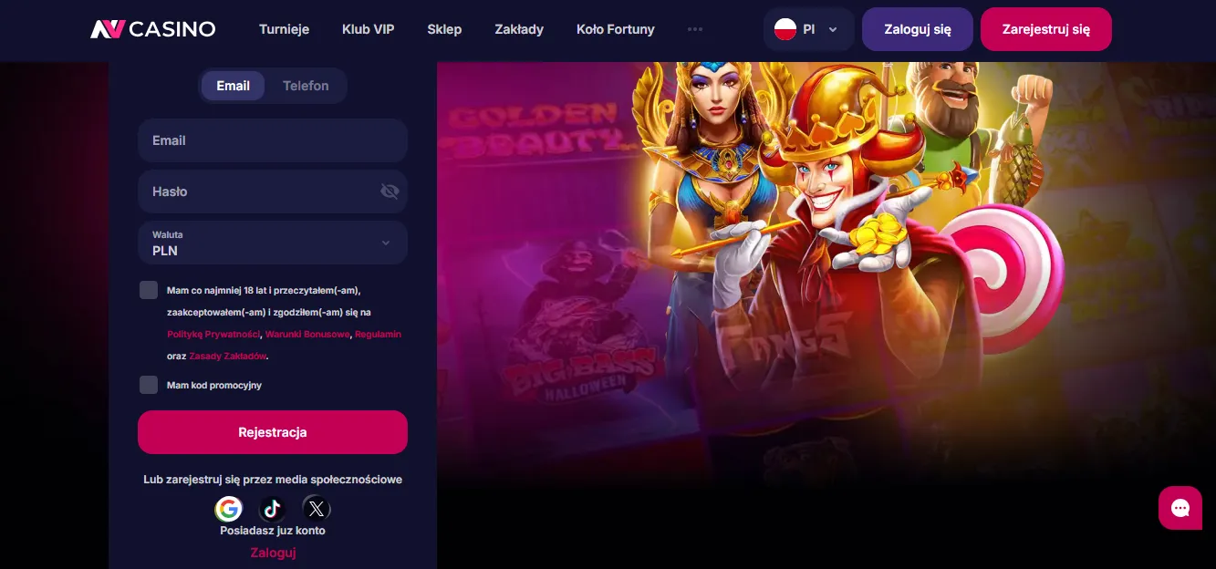 NV Casino login — jak zalogować się na konto